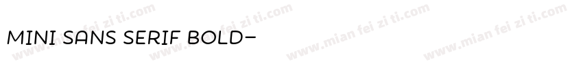 MINI Sans Serif Bold字体转换